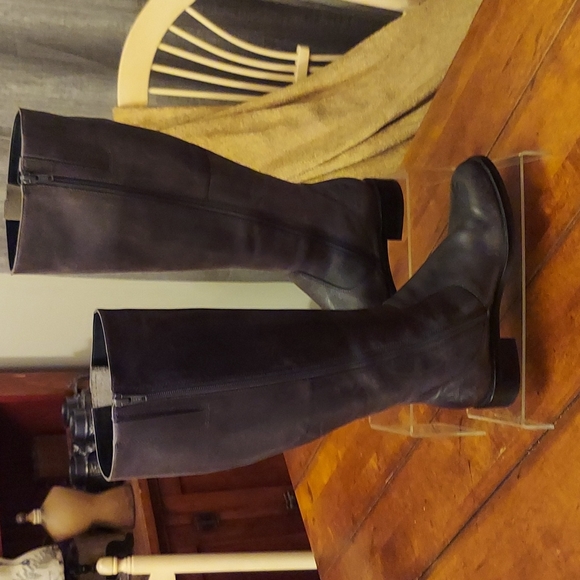 ECCO | HOBART RIDING BOOT | SIZE 7 / 7.5 | GRAY LEATHER - Picture 2 of 8
